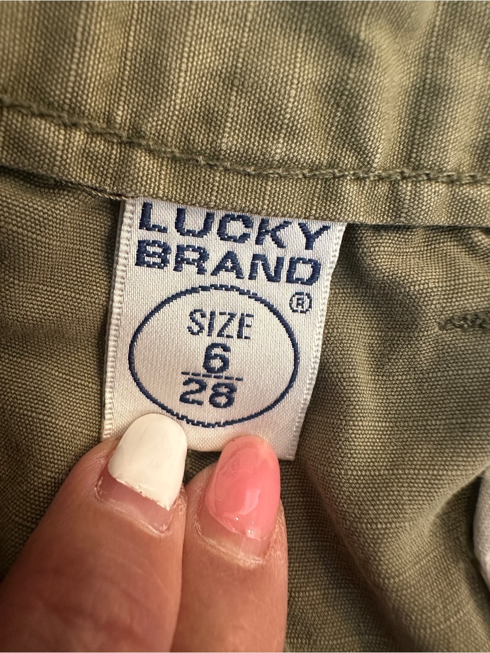 Lucky Brand Women Y2K 90s Dungarees Cargo Pants Green Sz 6/28 Reg Streetwear - Picture 3 of 12
